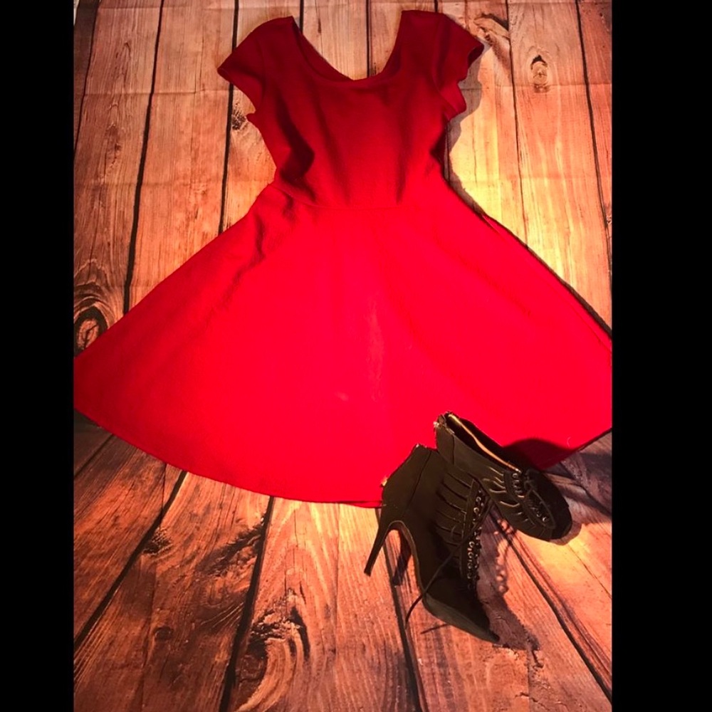 Red cocktail dress